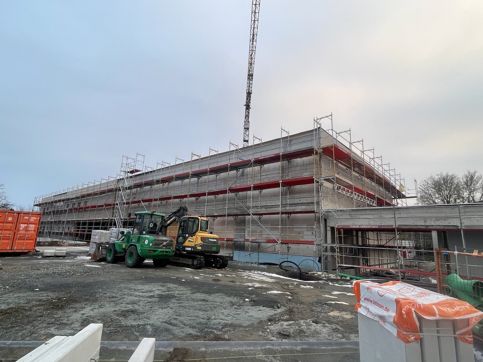 Baustellenbegehung am Bürgerhaus Heilsberg